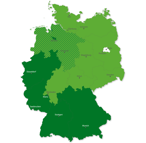BRD Karte eingefärbt