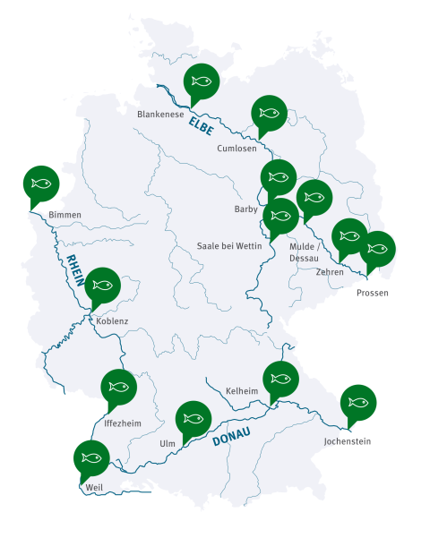 Probenentnahmegebiete: Fließwasser-Ökosystem